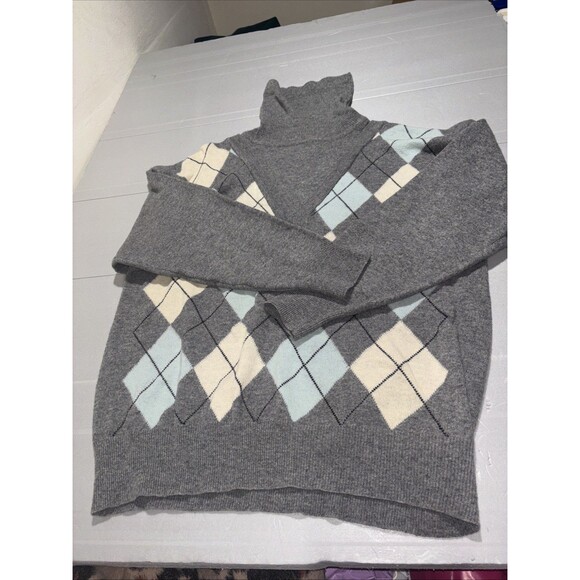 Vintage DD Sloane Women’s M Sweater 96% LambsWool Turtleneck Gray College Ski - Picture 8 of 16